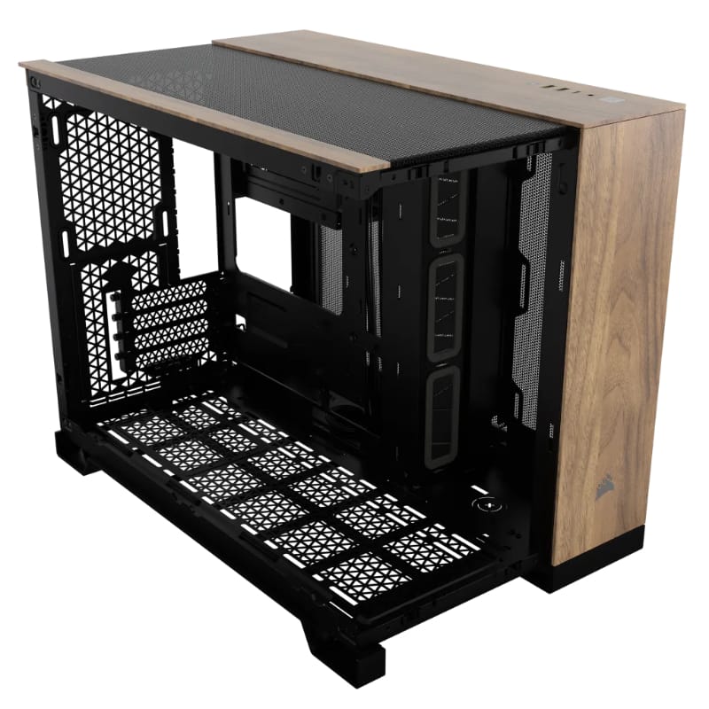 Caja Microatx 2500x Tg Negrowalnut Wood Corsair