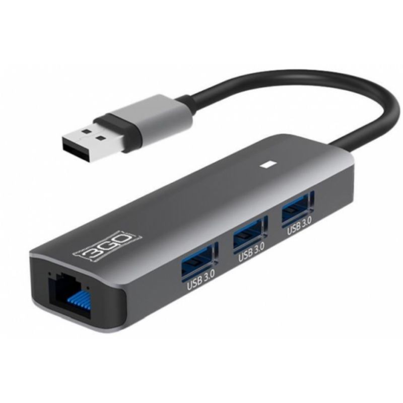 Hub 3 Puertos Usb 3 0 Ethernet 3go