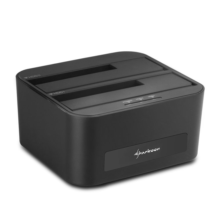 Docking Station Sharkoon Quickport Xt Duo 2535 Sata Usb 3 0 Clone Function