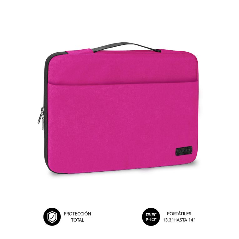 FUNDA PORTATIL SUBBLIM FUNDA ORDENADOR ELEGANT LAPTOP SLEEVE 13 3 14 PINK