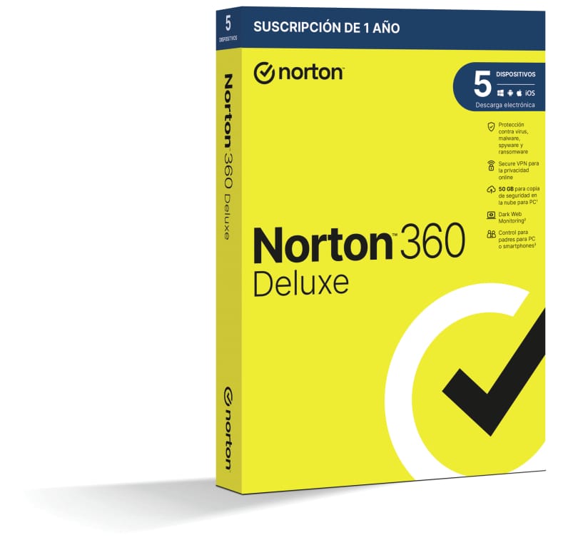 Norton 360 Deluxe 50gb Es 1 User 5 Device 12mo