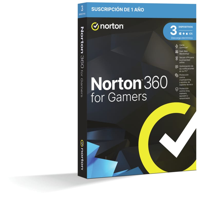 NORTON 360 FOR GAMERS 50GB ES 1 USER 3 DEVICE 12MO